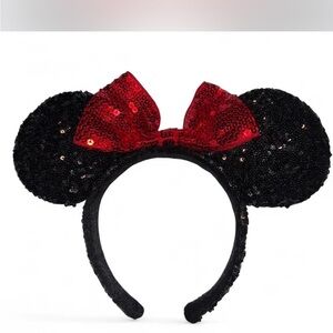 Disney Black and Red Sequin Mouse Ears Headband
